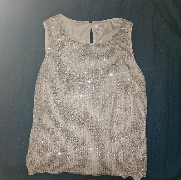 LC Lauren Conrad Tops - LC Lauren Conrad Rose Gold Sequin Top